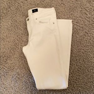 AG stilt cigarette leg white denim